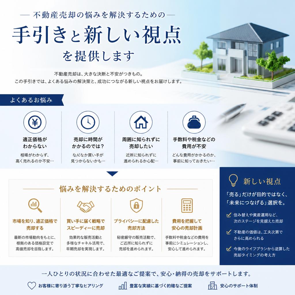 不動産売却の悩みを解決するための手引きと新しい視点を提供します