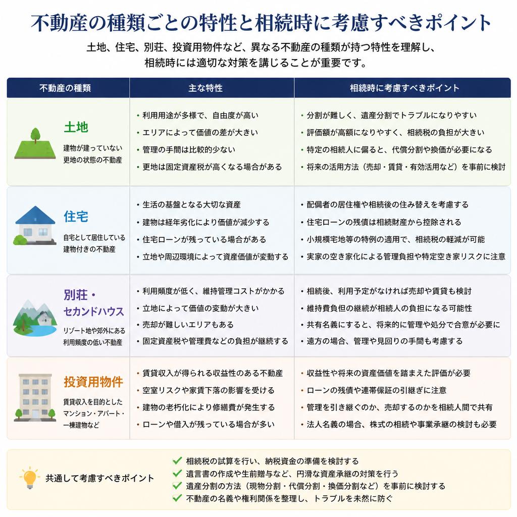 2. 相続する不動産の種類と特徴