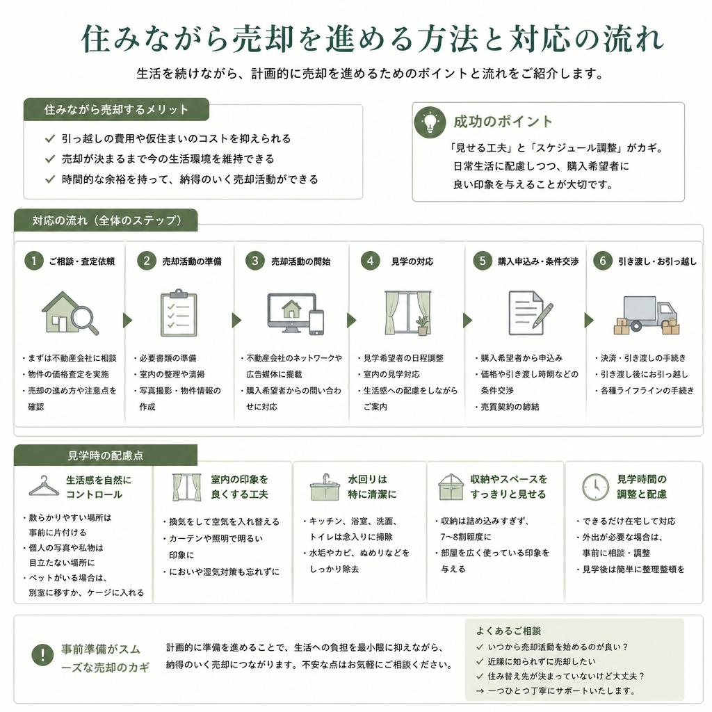 住みながらの売却も可能!