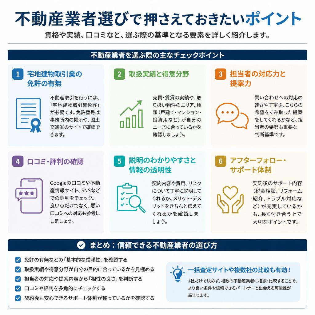 信頼できる業者選びの基準