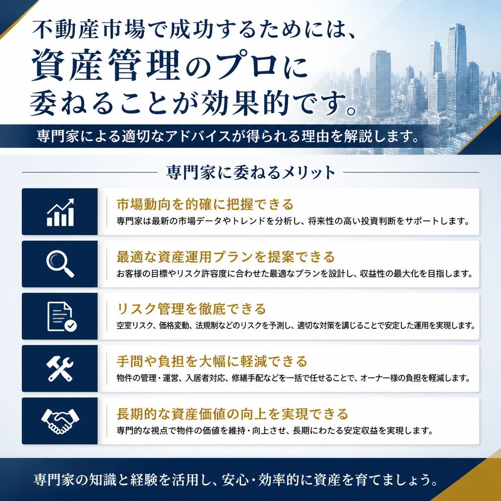 資産管理のプロに委ねるメリット