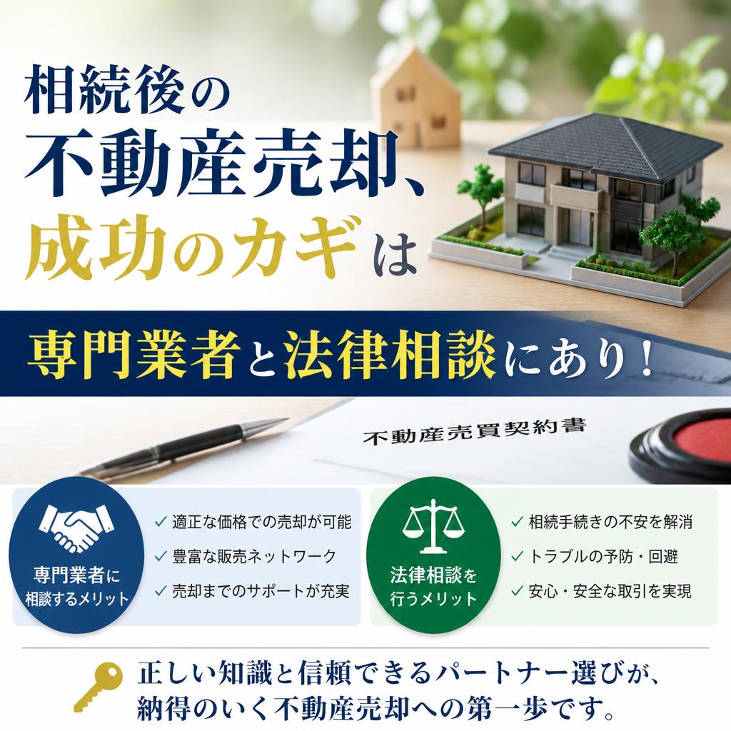 相続後の不動産売却、成功のカギは専門業者と法律相談にあり！