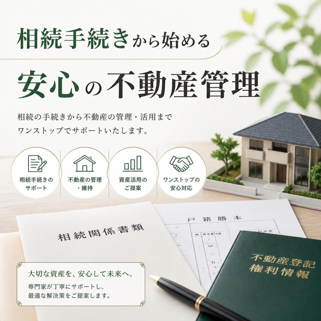 相続手続きから始める安心の不動産管理