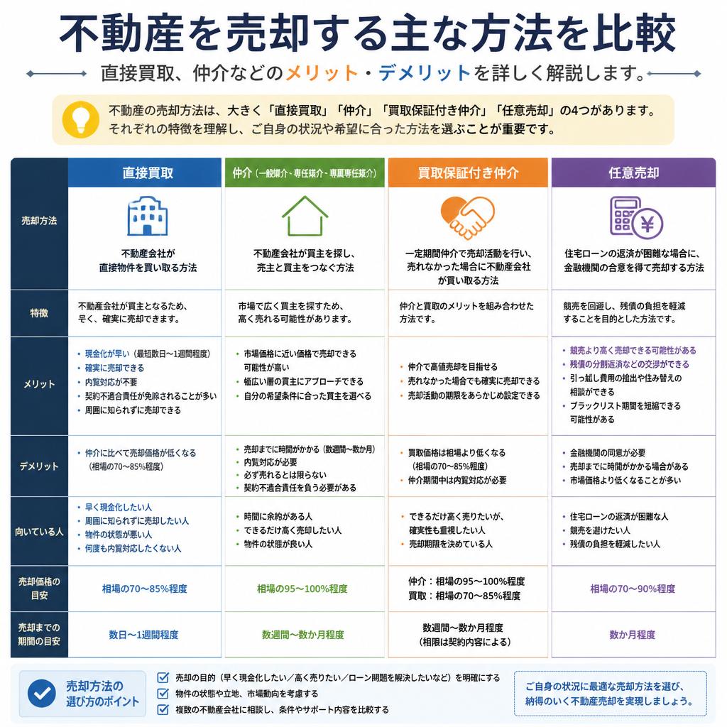 不動産の売却方法とは？