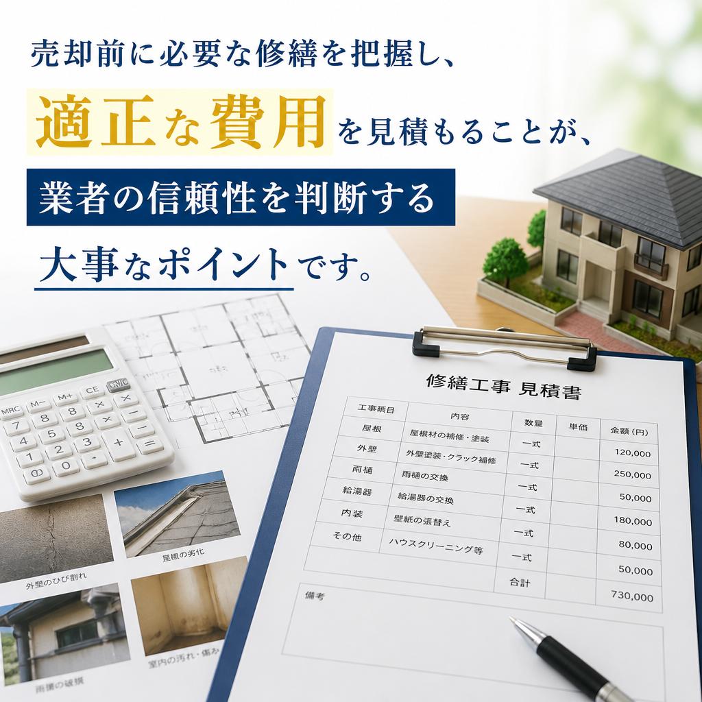 2. 修繕費用の見積もりが決め手！