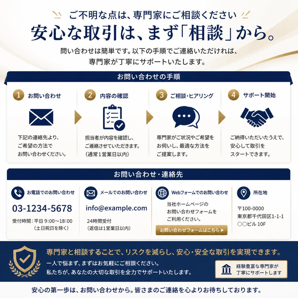 7. お問い合わせで安心な取引をスタート