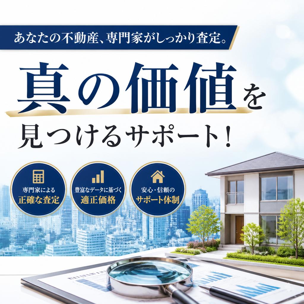 あなたの不動産、専門家がしっかり査定。真の価値を見つけるサポート！