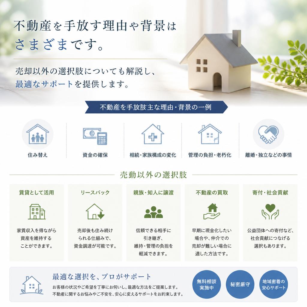売却だけじゃない！選択肢を広げる