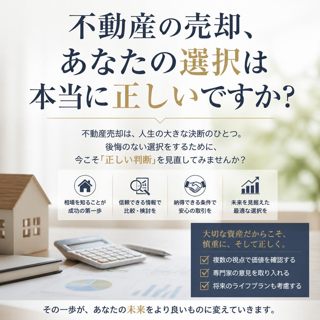 不動産の売却、あなたの選択は本当に正しいですか？